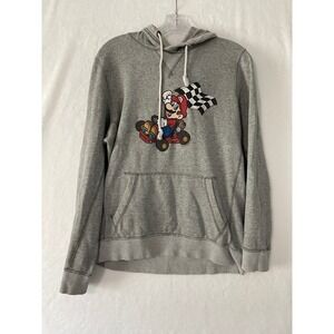 Abercrombie & Fitch Mario Kart Graphic Hoodie Heather Gray Nintendo Womens Sm